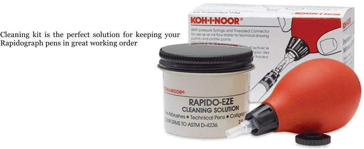 Cleaning kit is the perfect solution for keeping your Rapidograph pens in great working order